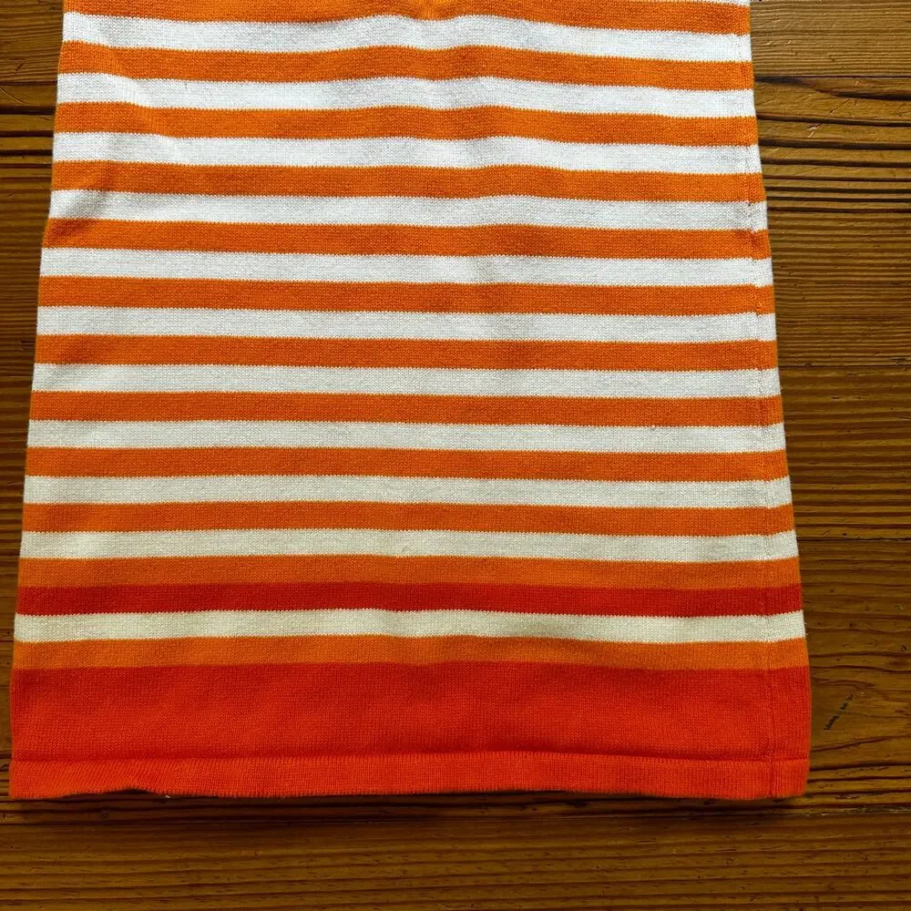 Gymboree orange white striped pumpkin knit short sleeve dress SIZE 4T‎